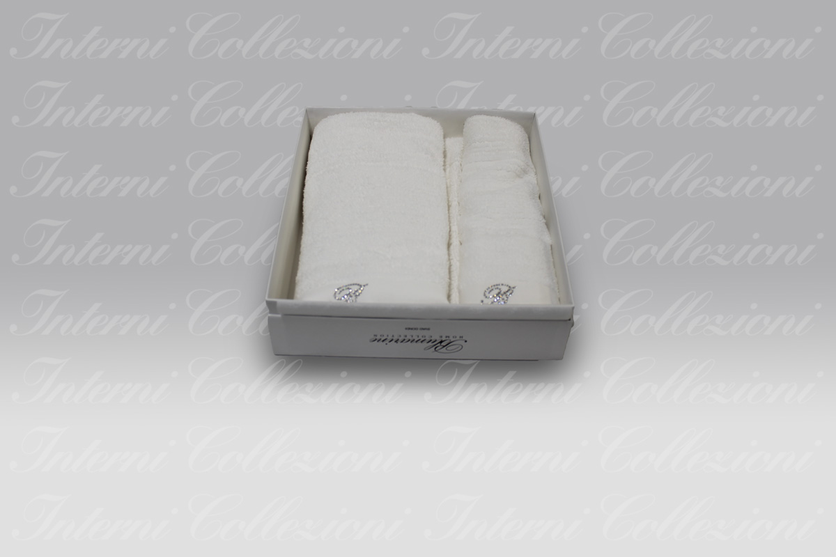 Coppia Spugna Samira bianco Blumarine (1) Coppia Spugna Samira bianco Blumarine
