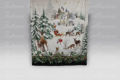 Plaid Christmas Village verde Casa Anversa