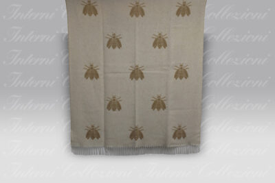 Plaid Doria avorio-cammello Mastro Raphael