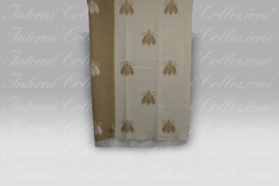 Plaid Doria avorio-cammello Mastro Raphael