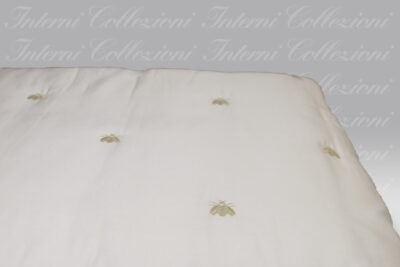 Quilt Api Satin bianco ricamo beige Mastro Raphael