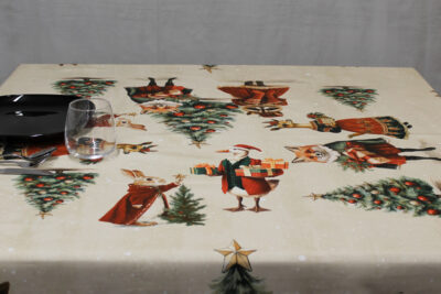 Tovaglia Artissima 4009 Happy Christmas Tag House