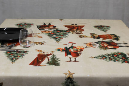 Tovaglia Artissima 4009 Happy Christmas Tag House