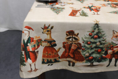 Tovaglia Artissima 4009 Happy Christmas Tag House