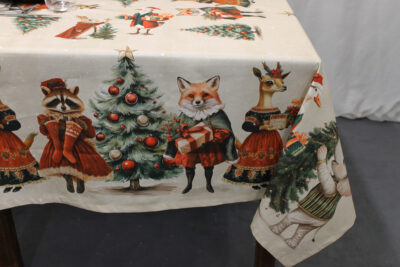 Tovaglia Artissima 4009 Happy Christmas Tag House
