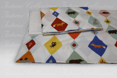 Completo Lenzuola Izylinens Boscolandia Tessitura Toscana Telerie