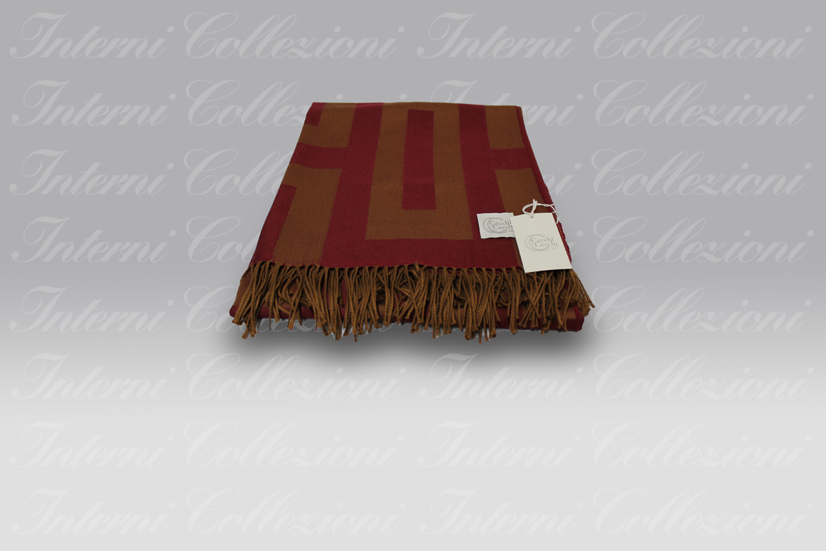 Plaid Morello bordeaux-terra Cecchi&Cecchi Agolab (1) Plaid Morello bordeaux-terra Cecchi&Cecchi Agolab