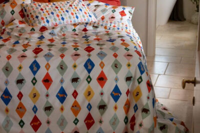 Quilt Izylinens Boscolandia Tessitura Toscana Telerie
