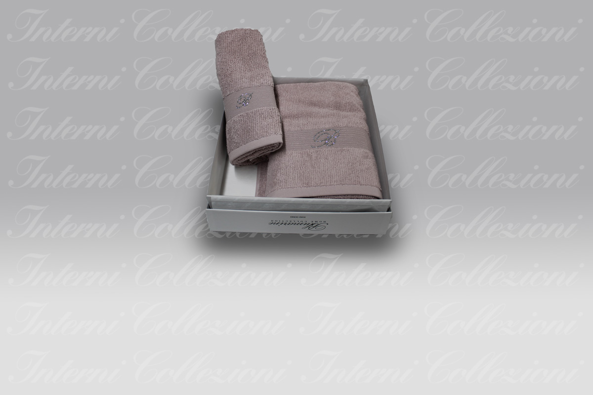 Coppia Asciugamani Risveglio lilla Blumarine (2) Coppia Asciugamani Risveglio lilla Blumarine