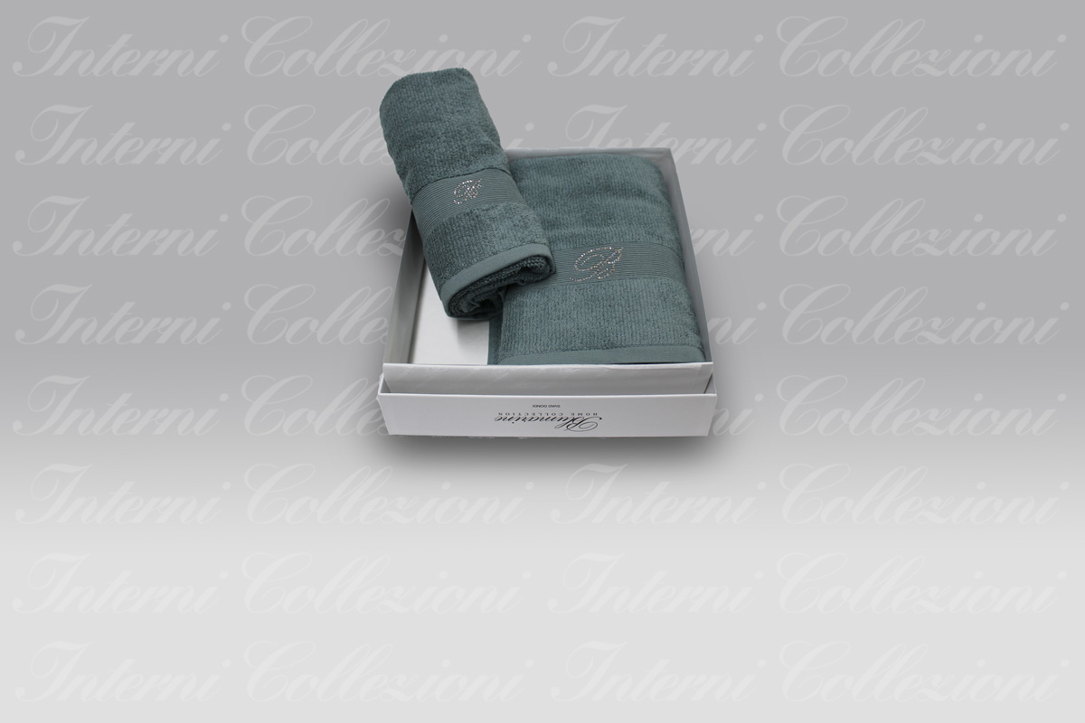 Coppia Asciugamani Risveglio pavone Blumarine (2) Coppia Asciugamani Risveglio pavone Blumarine