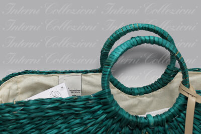 Borsa Paglia Baia delle Sirene smeraldo Blumarine