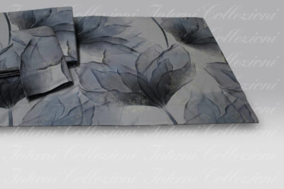 Completo Letto Abstract Flower grigio Mirabello