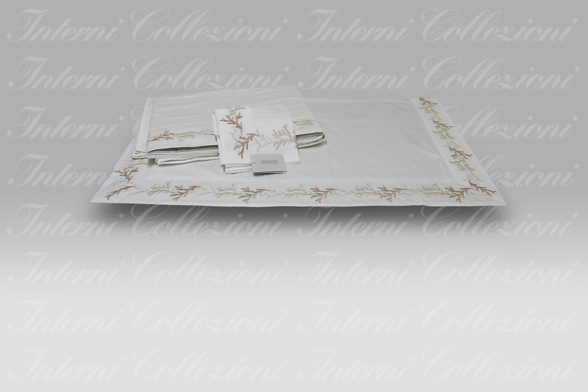 Completo Letto Corallomania bianco-beige-terra Mastro Raphael (1) Completo Letto Corallomania bianco-beige-terra Mastro Raphael