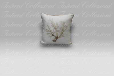 Cuscino Corallomania satin bianco ricamo beige.naturale Mastro Raphael