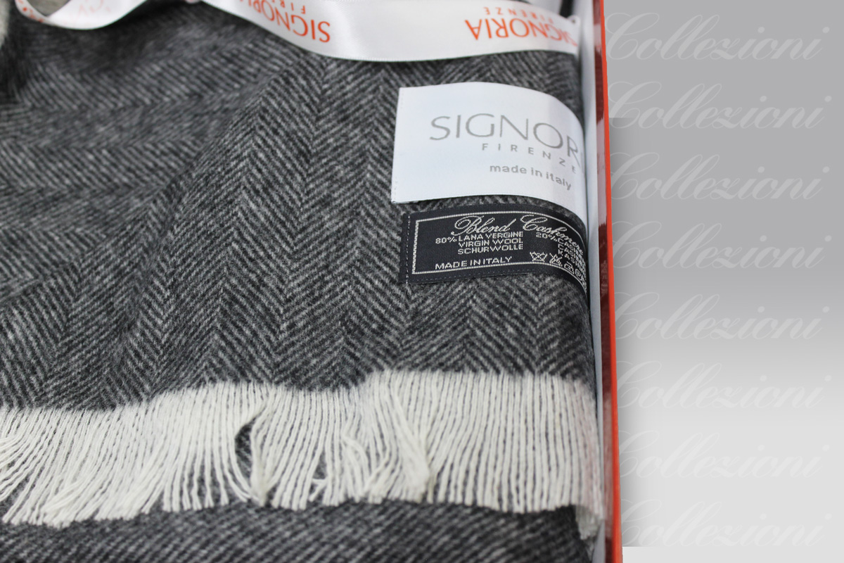 Plaid Alpi grigio piombo Signoria Firenze