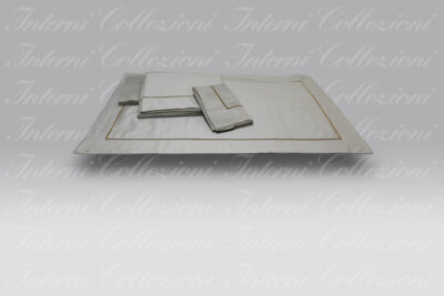 Completo Lenzuola Perlage seppia-bronzo lurex Dea