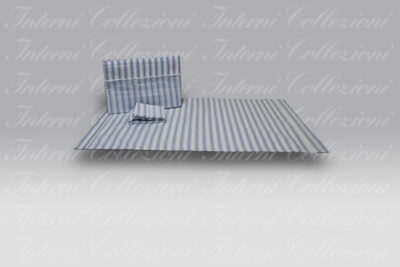 Parure Lenzuola Azimut Righe 7348 azzurro Bossi Casa