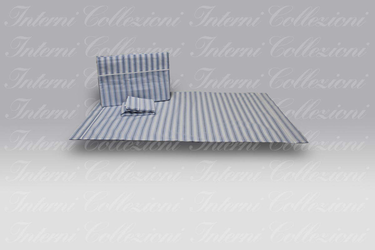 Parure Lenzuola Azimut Righe 7348 azzurro Bossi Casa (1) Parure Lenzuola Azimut Righe 7348 azzurro Bossi Casa