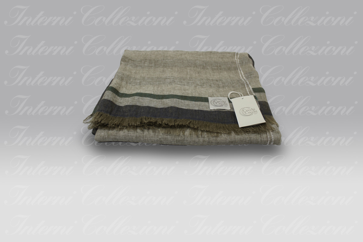 Plaid Daloa denim-ecrù-smeraldo Cecchi e Cecchi Agolab (1) Plaid Daloa denim-ecrù-smeraldo Cecchi e Cecchi Agolab