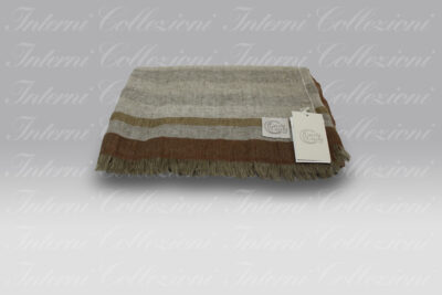 Plaid Daloa mattone-ecrù-legno Cecchi e Cecchi Agolab