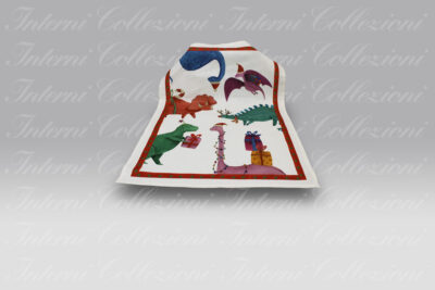 Strofinaccio Jurassic Xmas Party Tessitura Toscana Telerie