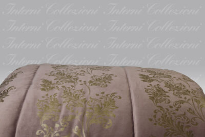 Trapunta Impero velluto rosa antivo-malva stampa oro David Home Collection