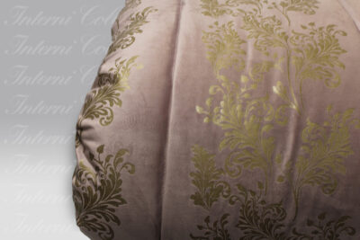 Trapunta Impero velluto rosa antivo-malva stampa oro David Home Collection